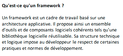 Définition d'un framework